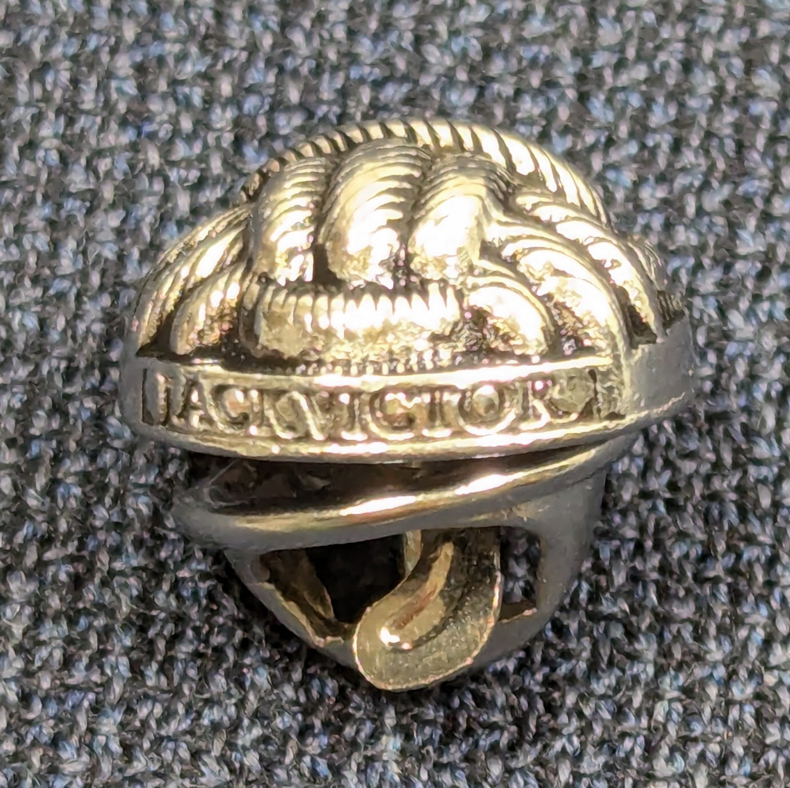 Vintage Silver Tone JACK VICTOR Love Yarn Wire Ball Rope Twist Knot Tie Tack Pin