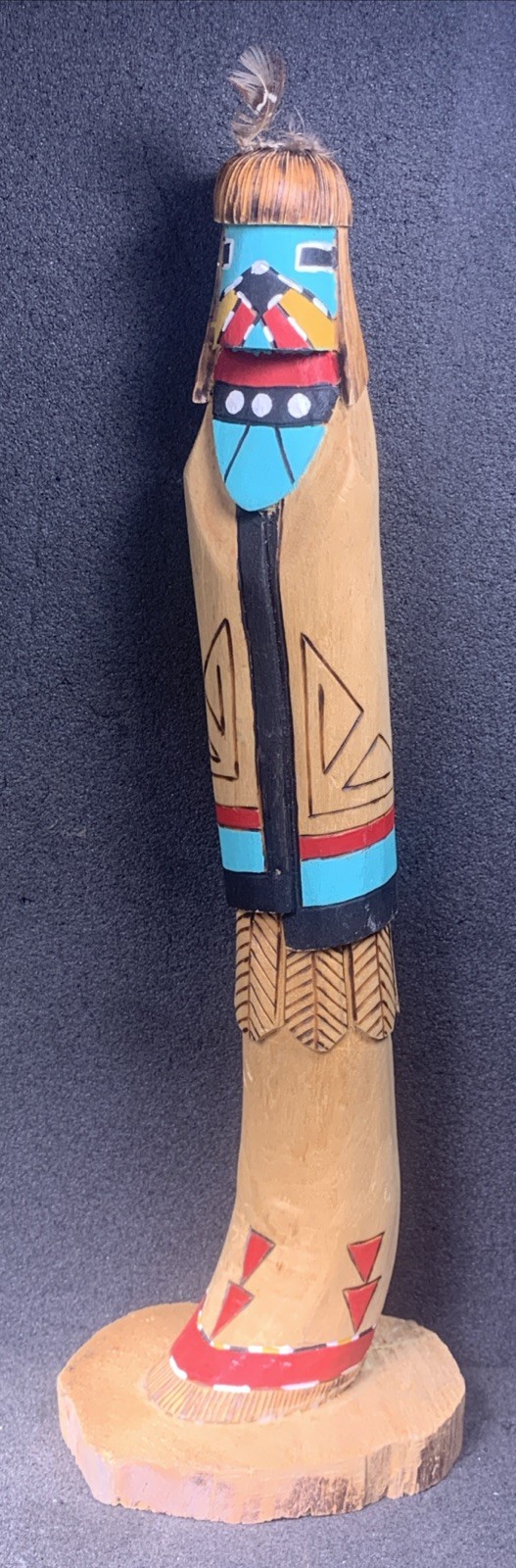 Shalako Kachina (Hopi) By Calvin Tsosie, 12 1/4 Inches Tall! Beautiful! Feathers