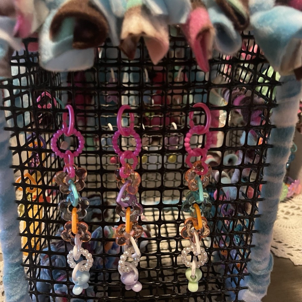 Multicolor Sugar Glider Climbing Toy Set, Plastic & Fleece, Exercise Accessory
