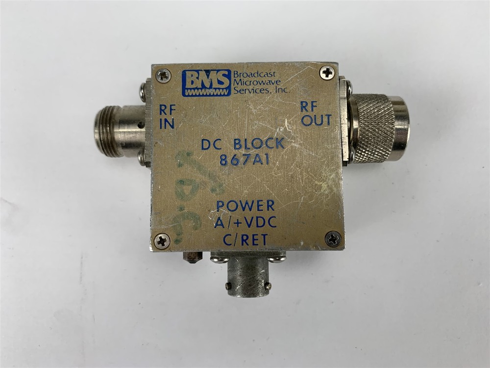 BMS Broadcast Microwave DC Block 867A1