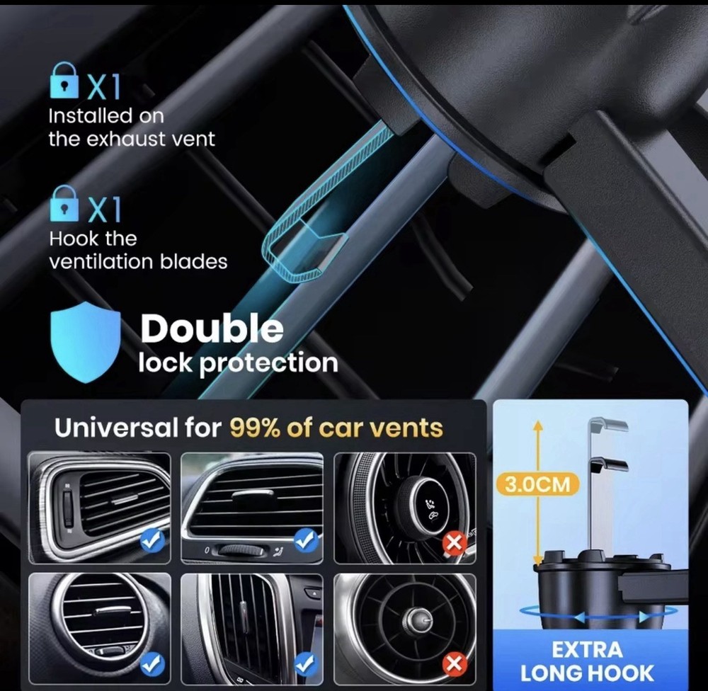 TopK Car Phone Holder Gravity Auto Air