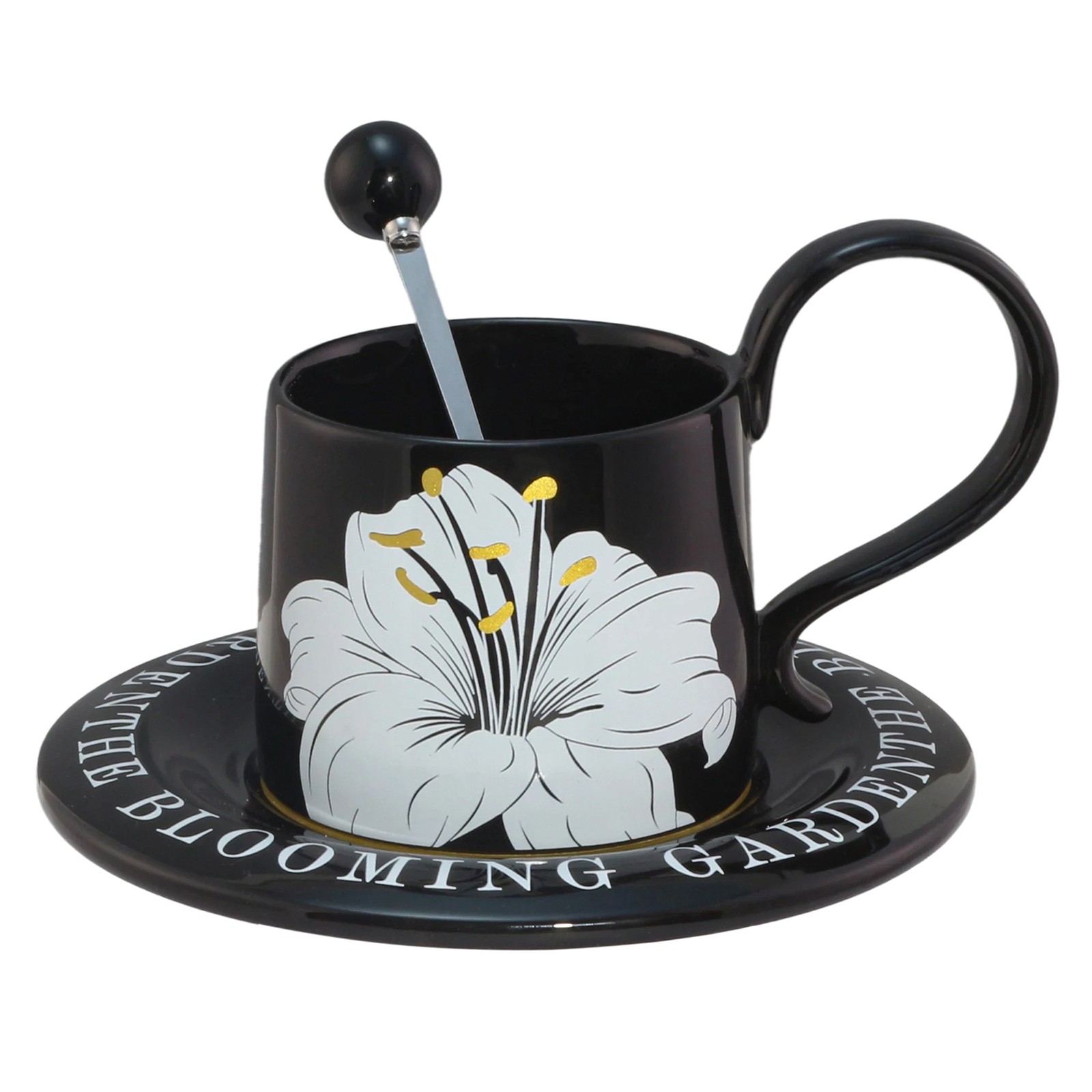 Ceramic Coffee Mugs Retro Style Afternoon Tea Mugs for Home Use, Black