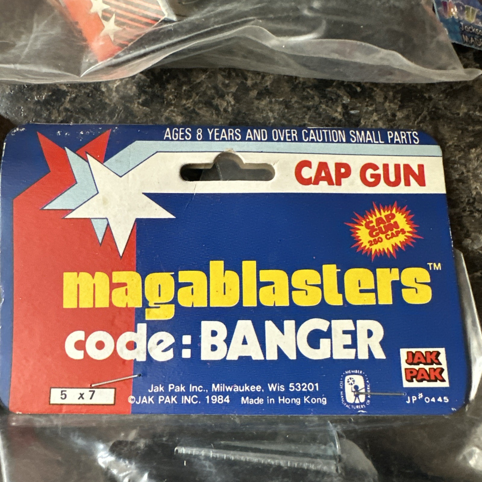Vintage Toy MEGABLASTER ! CAP GUN in sealed Package caps paper