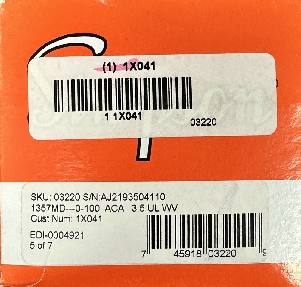 Simpson 03220 Panel Meter 0-100 ACA PANEL METER 3.5 UL WV 03220