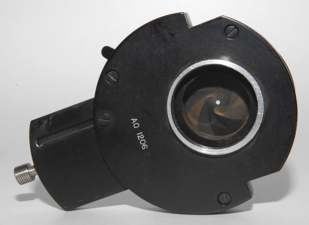American Optical Microscope Phase Ring Slider 40x Ring, Iris Diaphragm & Carrier