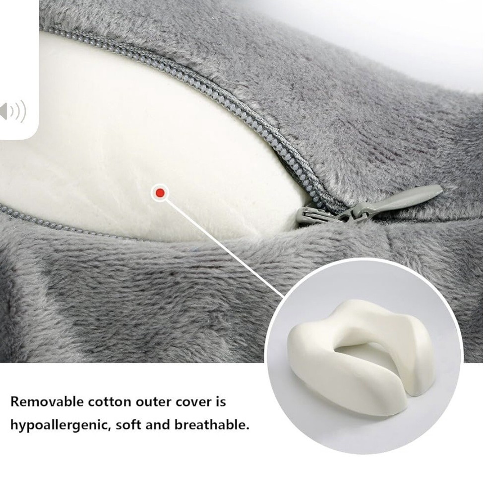 Travel Pillow Memory Form Grey Cloud wings With Bag