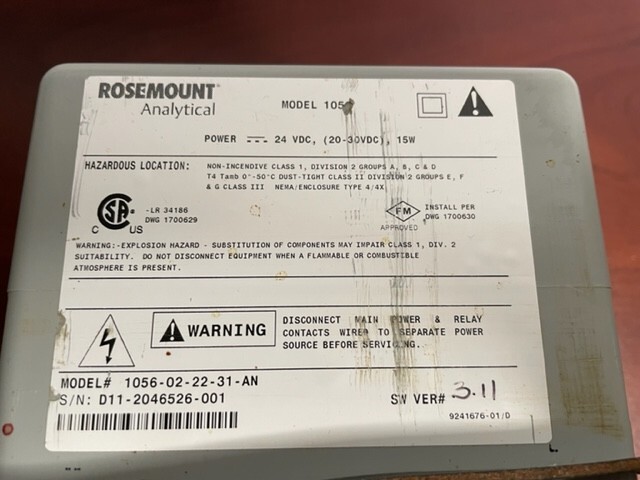 Rosemount Analytical Model 1056-02-22-31-AN