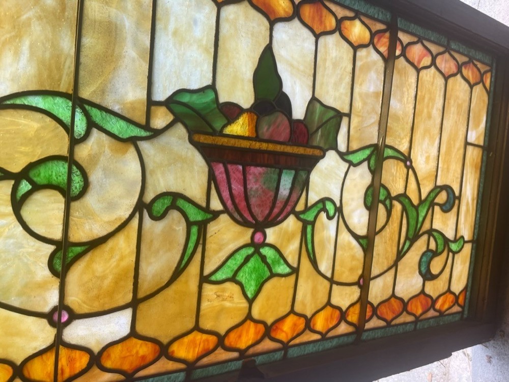 Nice fruit bowl stained glass window
