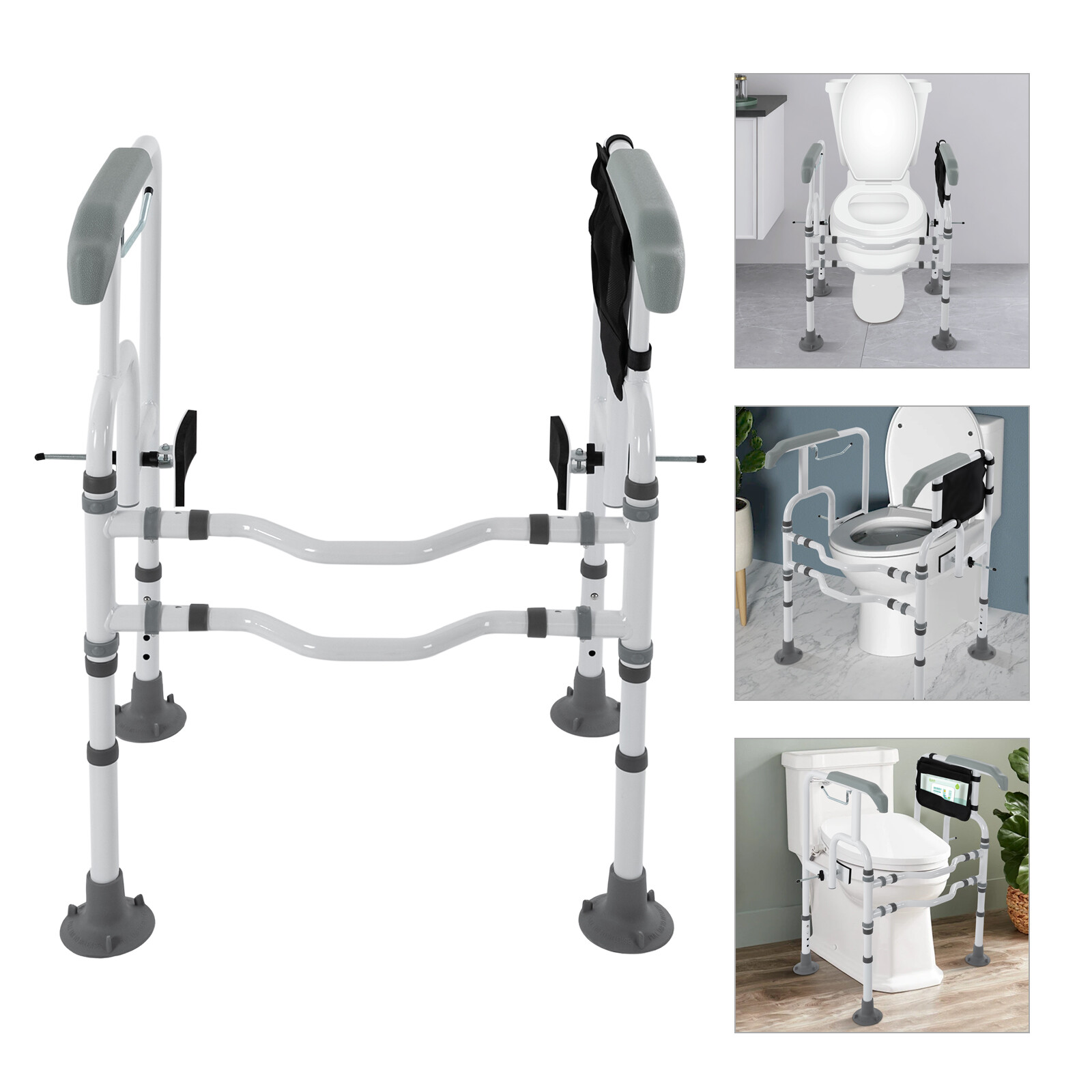 Foldable Toilet Frame Support Standing Aid Safety Grab Handle Elderly Disabled