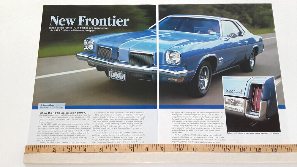 1973 OLDSMOBILE CUTLASS ORIGINAL 2005 ARTICLE