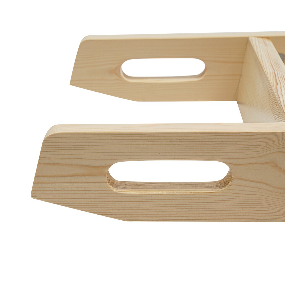 4-Step Ladder Durable Solid Wood Step Ladder 220lbs Load Fixed Ladder Step Stool