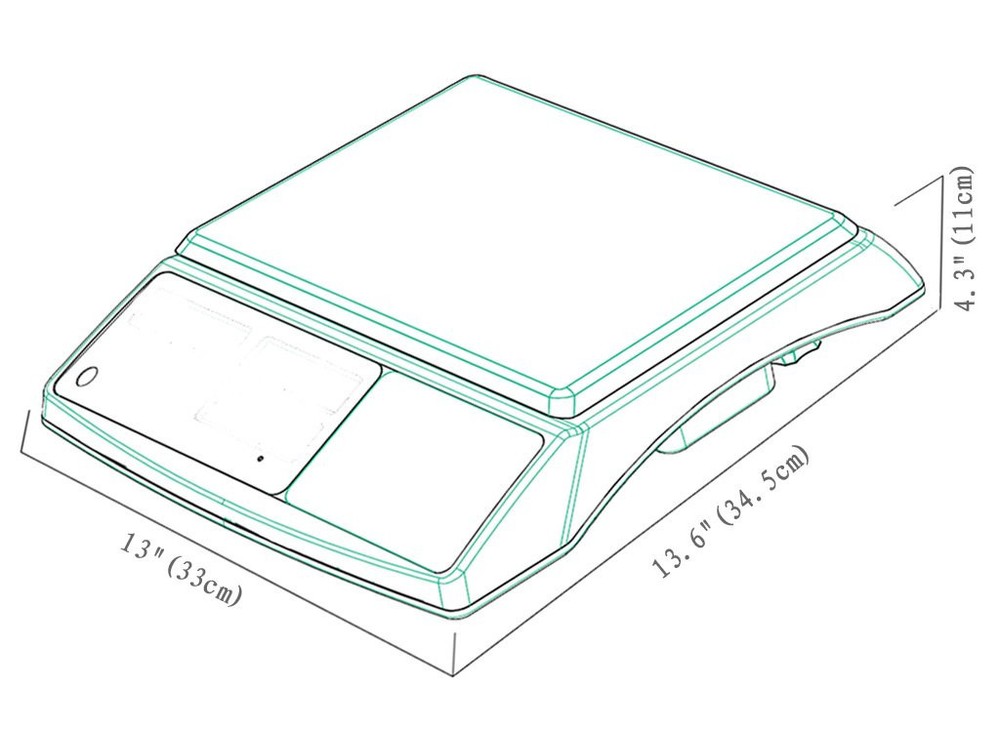 Gravity High Precision  Portion Control Scale, 30/60 lb dual range, NTEP