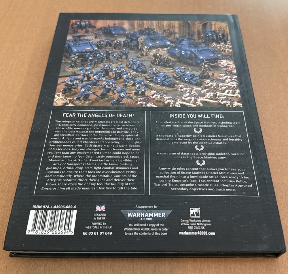 Warhammer 40,000 Codex Space Marines Hardcover