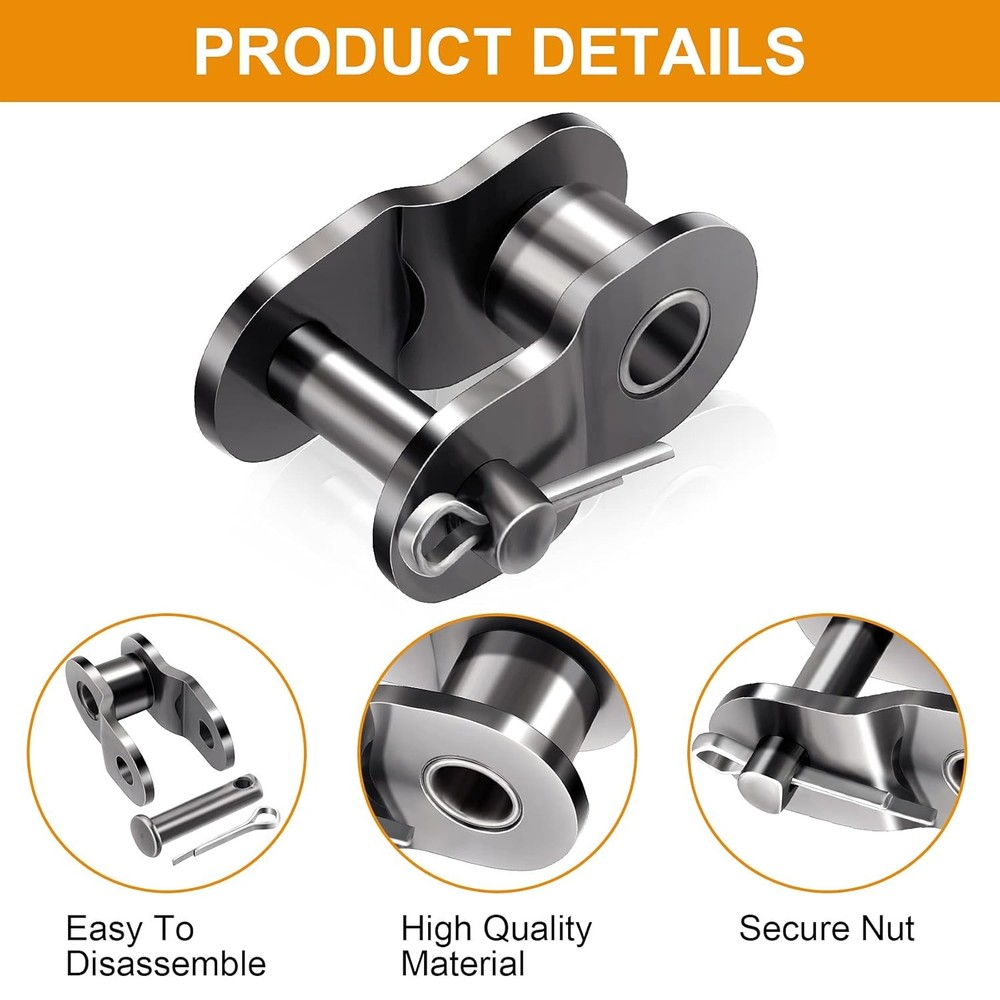 OIIKI 5PCS Roller Chain Offset Link #420, Half Link, Crank