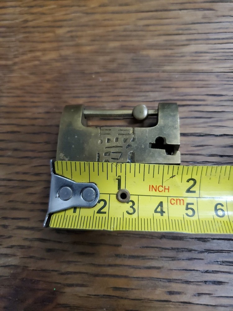 1940’s WW2 Japanese Etched Brass Lock & Pull Through Key