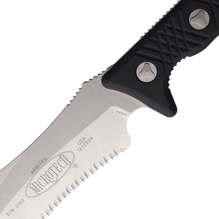 Microtech Arbiter Fixed Knife Premium Steel Blade Black Polymer Handle - 104-11