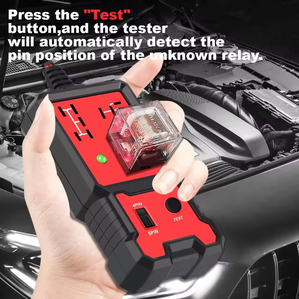 Car Relay Tester Battery Check Tool LED Indicator 12V Automotive Diagnostic