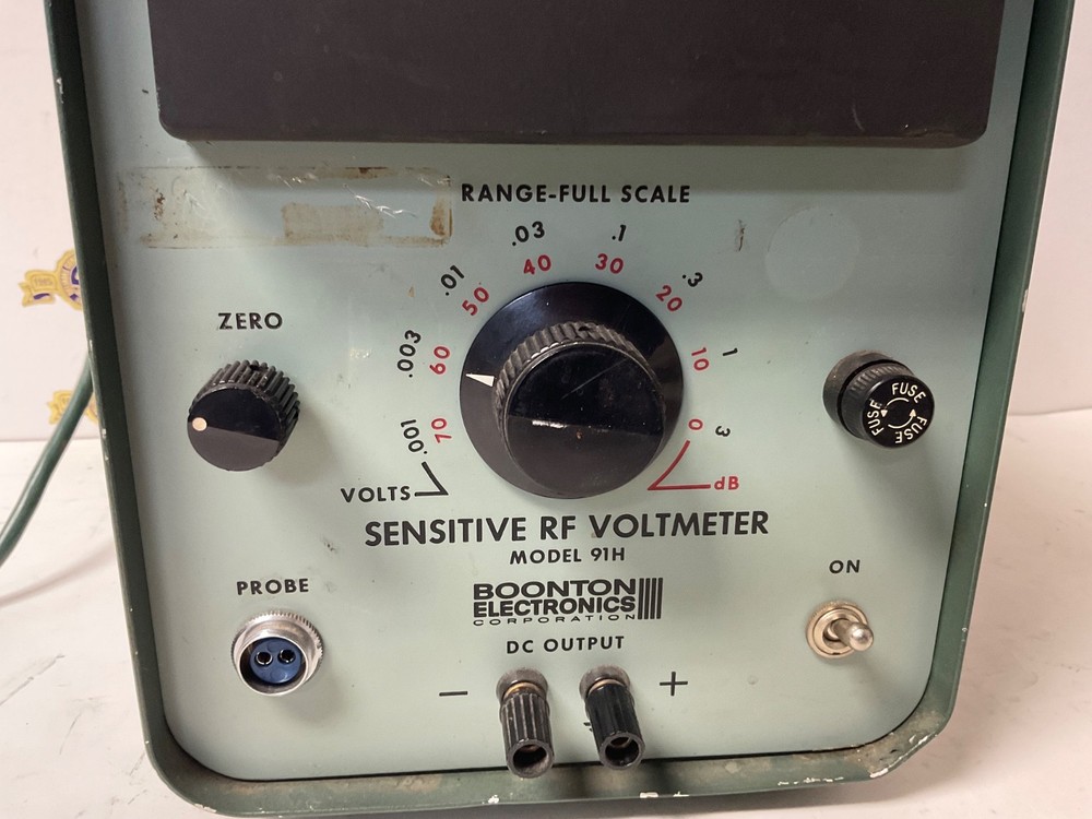 Boonton Electronics model 91H Sensitive RF Voltmeter 50 OHM Adapter connectors
