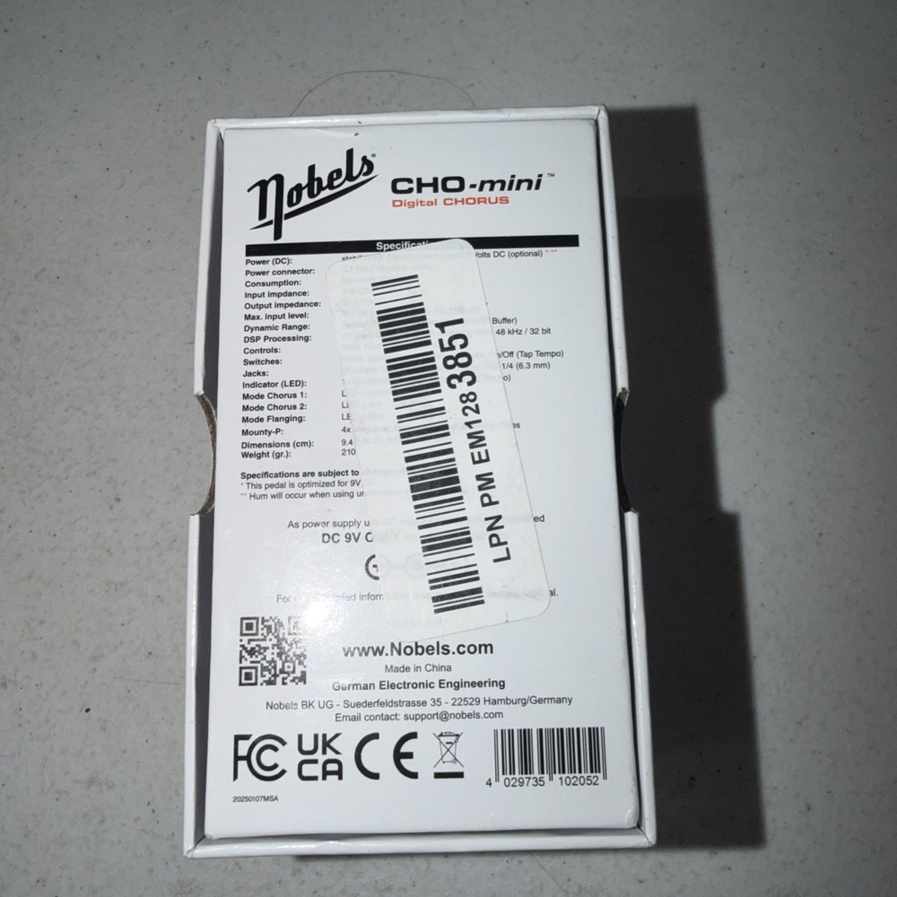 Nobels CHO-mini Stereo Chorus Pedal