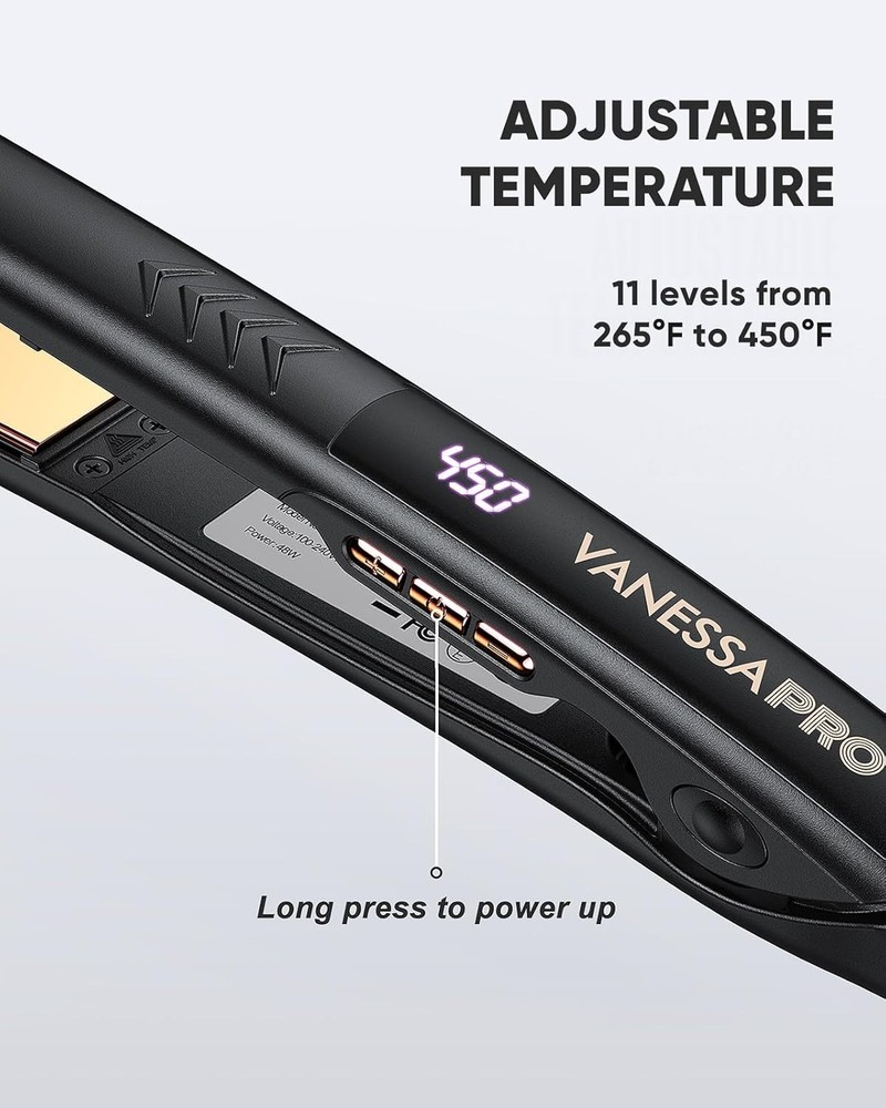Versatile Titanium Flat Iron - Curl & Straighten