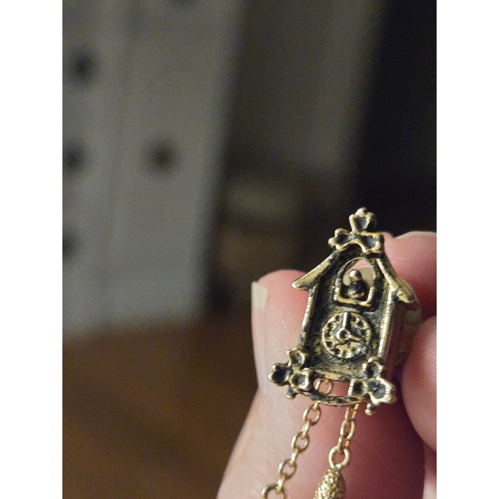 Avon Cuckoo Clock Lapel Pin Vintage Signed