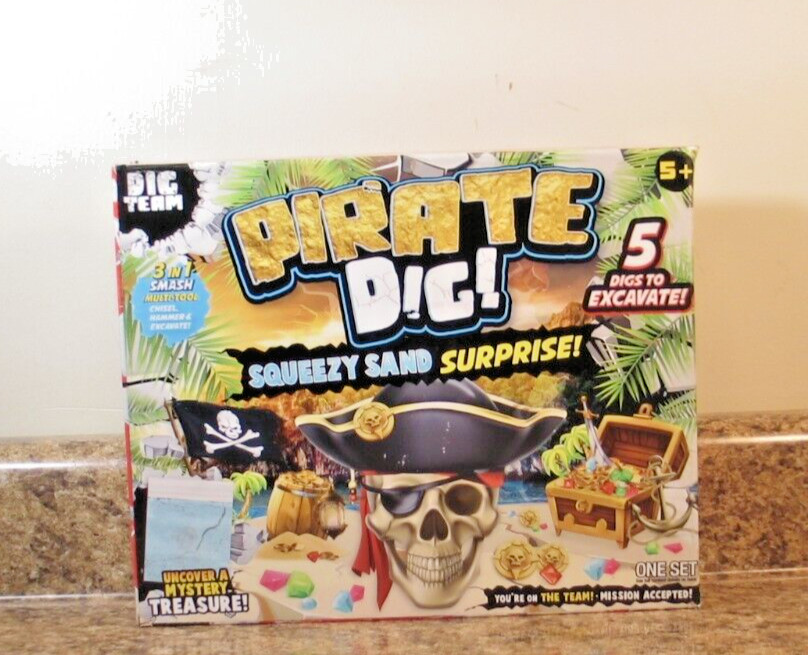 Pirate Dig! Activity Set 4 Treasures Surprise Tool NEW