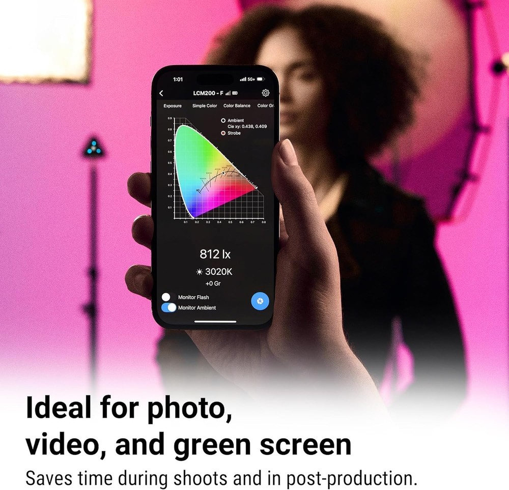 Multi-Functional LightColor Meter - Wireless App Integration for Filmmakers