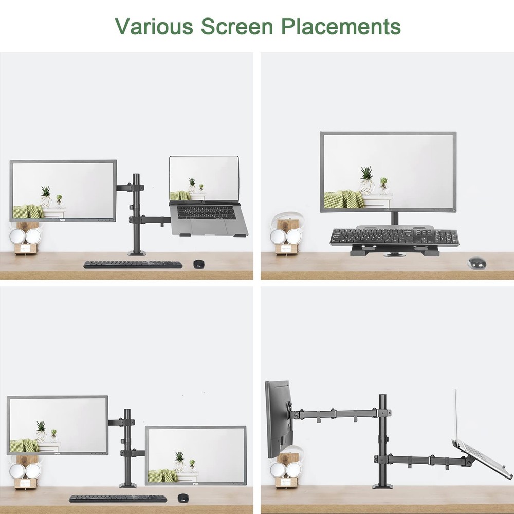 "Monitor & Laptop Mount Fully Adjustable Stand 13""-27"" LCD"