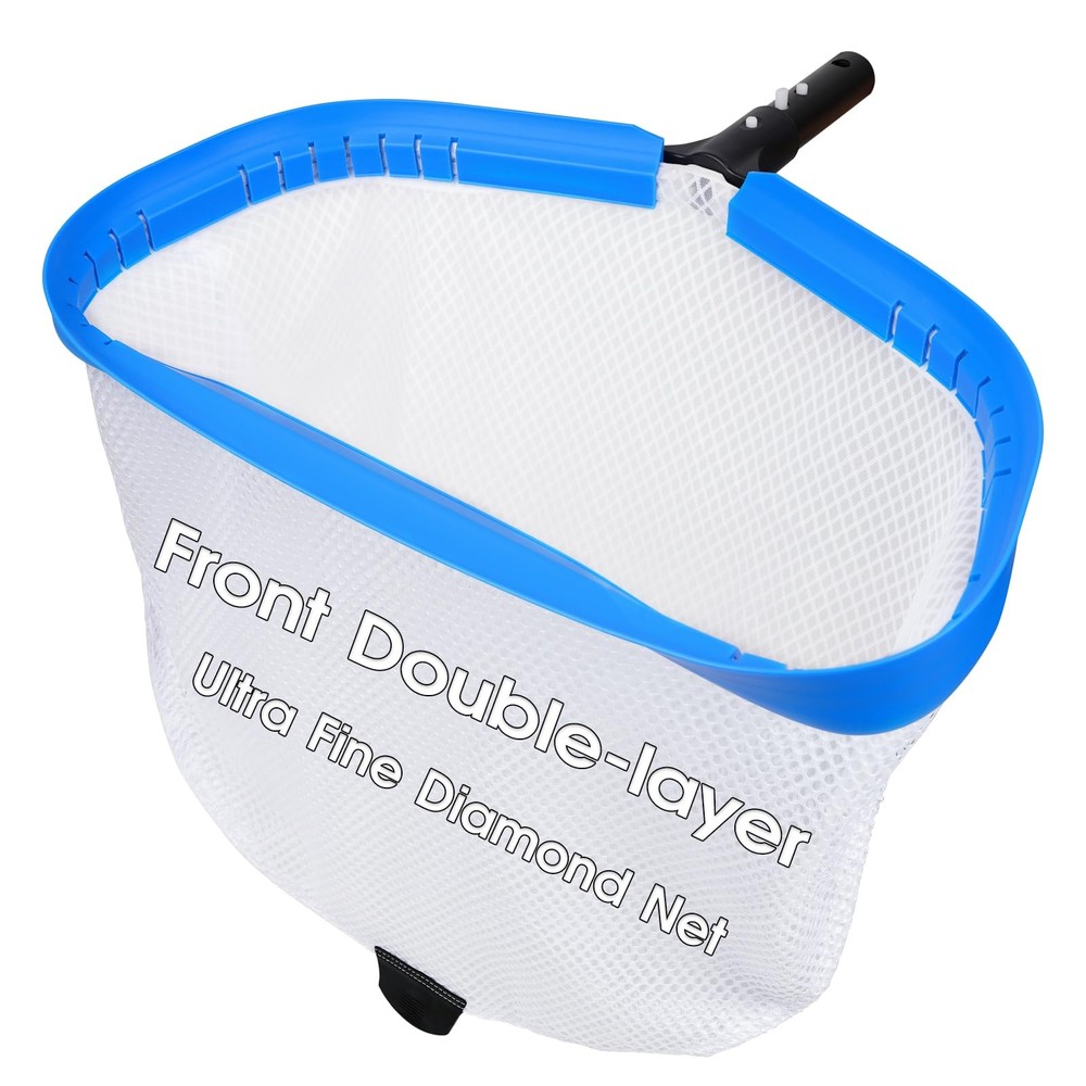 Netting DoubleLayer Pool Net 18in Heavy Duty Leaf Rake Skimmer