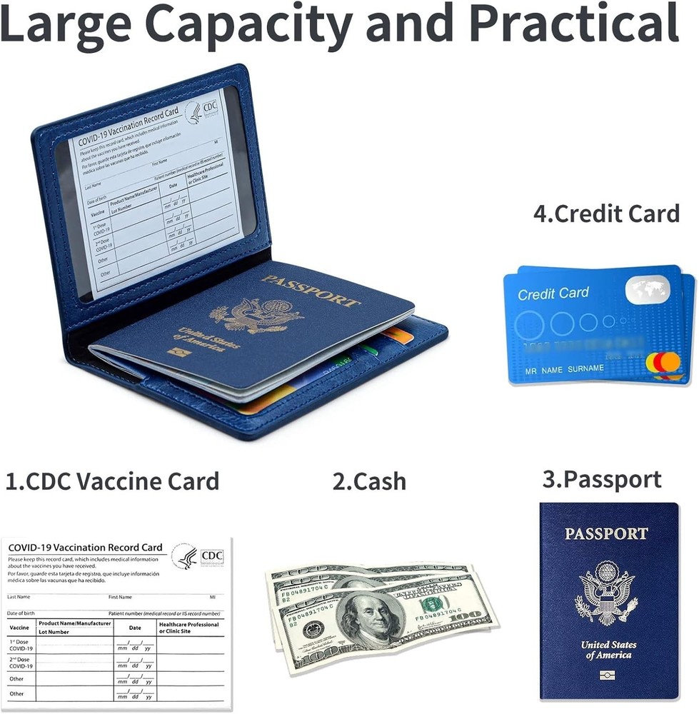 Funda para pasaporte con bloqueo RFID