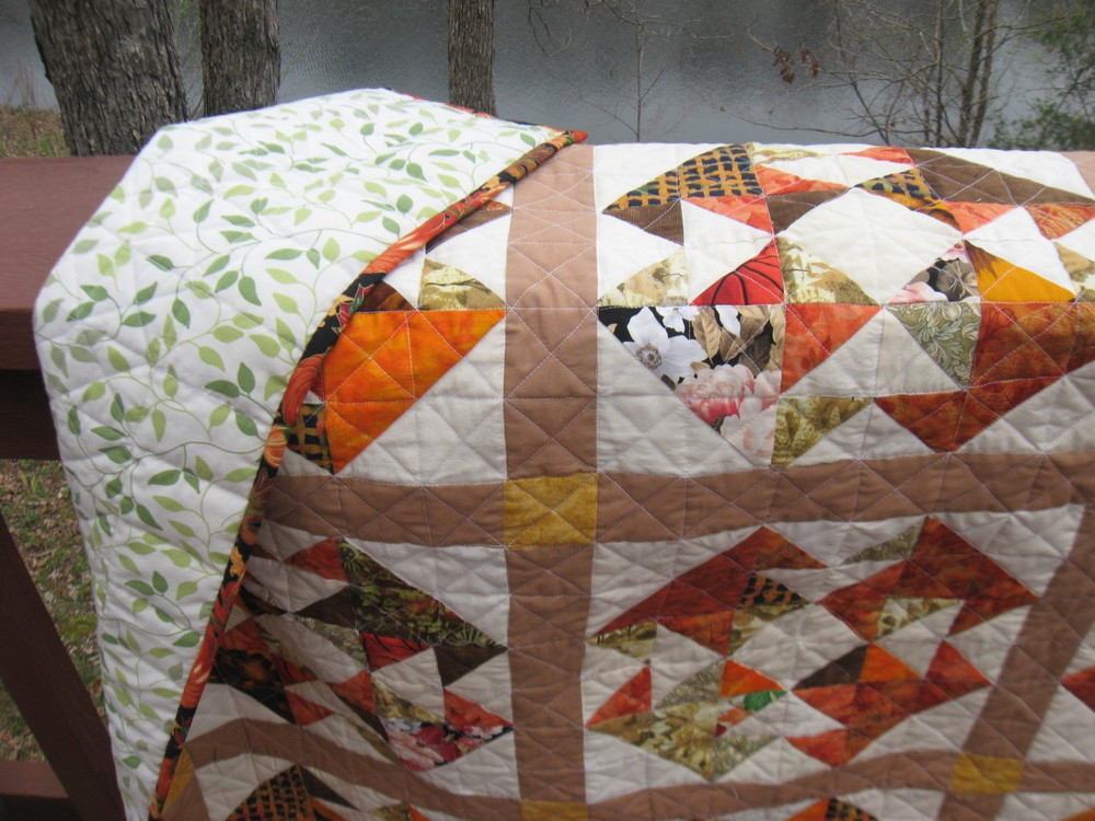 Handcrafted Abundance Quilt, 52" Square