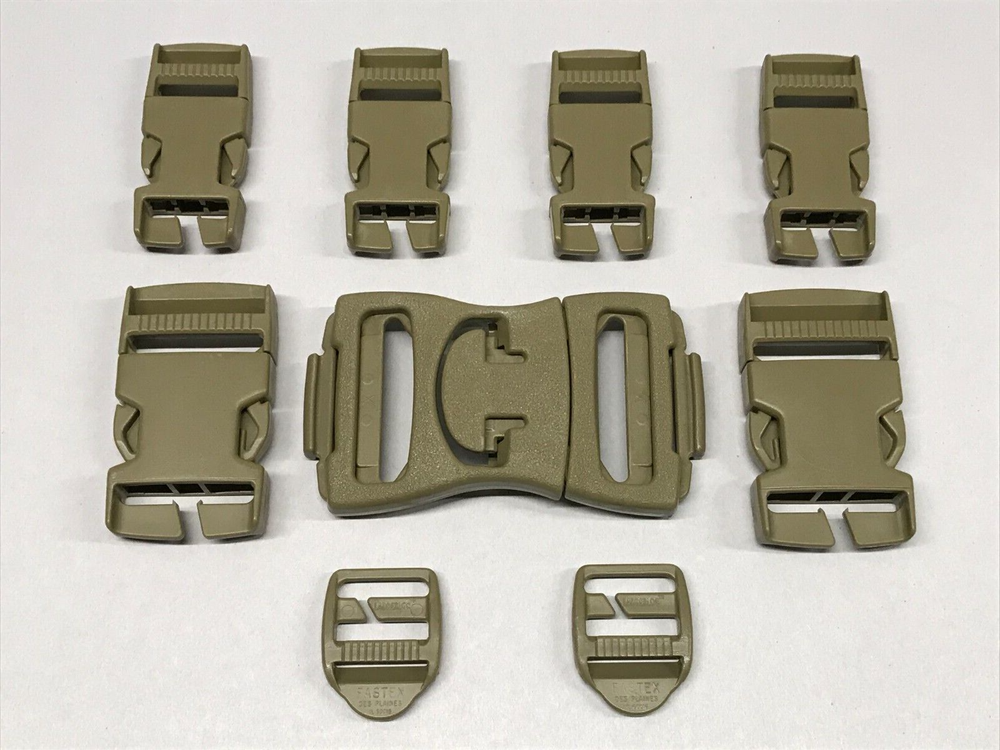 ITW Nexus Tan 499 Replacement Buckle Set for OCP Rucksack /Backpack Webbing USGI