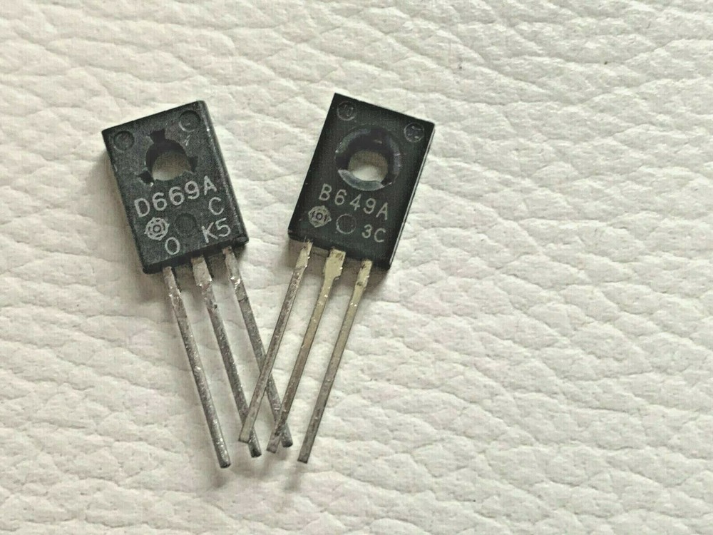 1 Pair | Hitachi 2SB649A + 2SD669A Power Audio Transistors