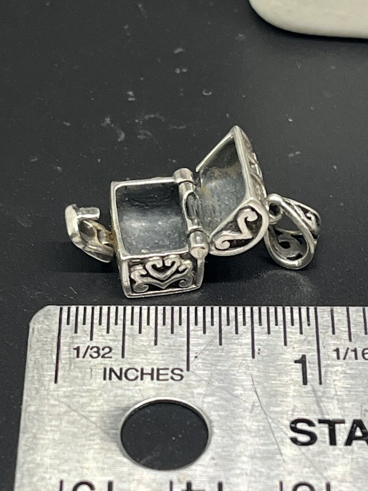 Vintage Sterling Silver Trinket Box Charm