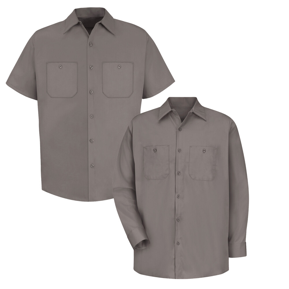 Red Kap Men's 100% Cotton 2-Pocket Work Shirt Industrial Uniform