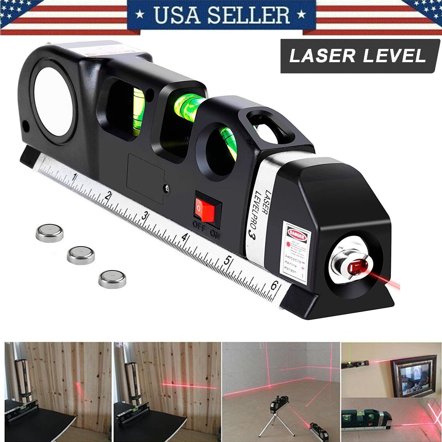 Laser Level Multipurpose Lazer Leveling Wall Spirit Level Line Tool Measurement