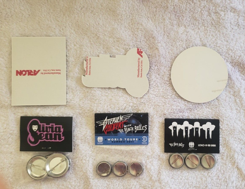 Oliva Jean Black Belles Stephen Colbert Button Stickers Bundle Third Man Records