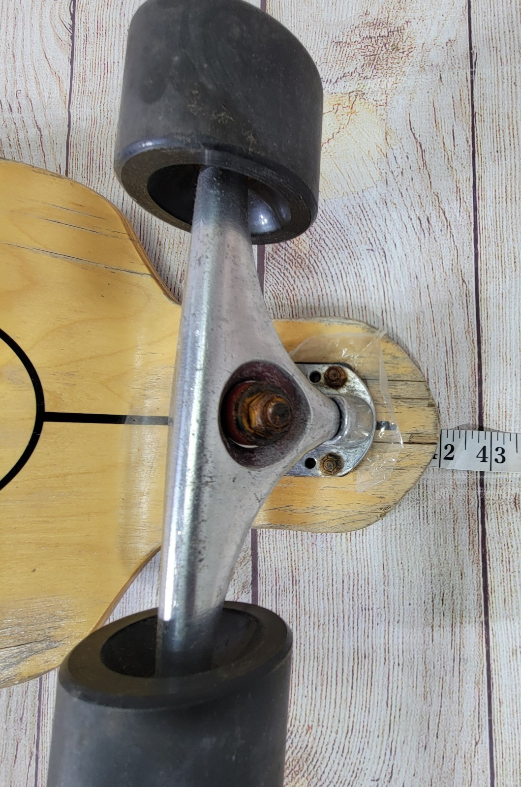 Xtreme Free Skateboard Longboard Abstract Geometric Dog Drop Down 42" (worn)