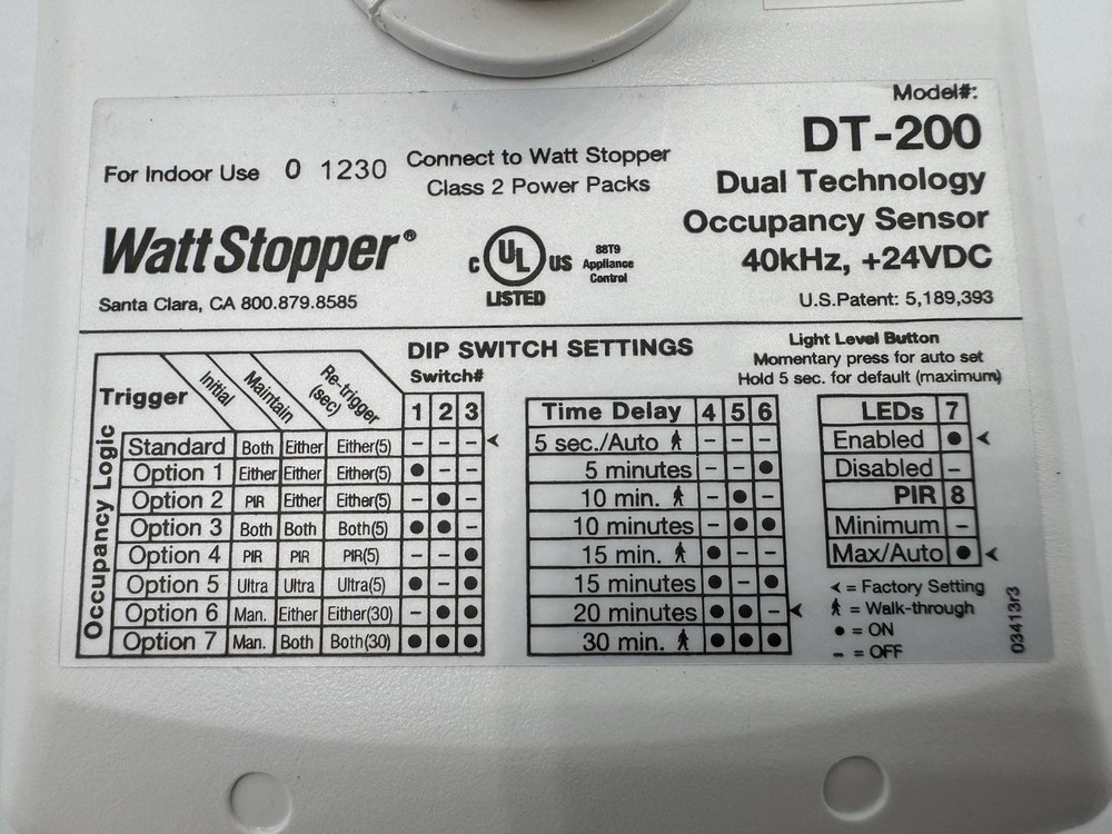 WattStopper Dt-200 Dual Technology Occupancy Sensor (No mounting Bracket)