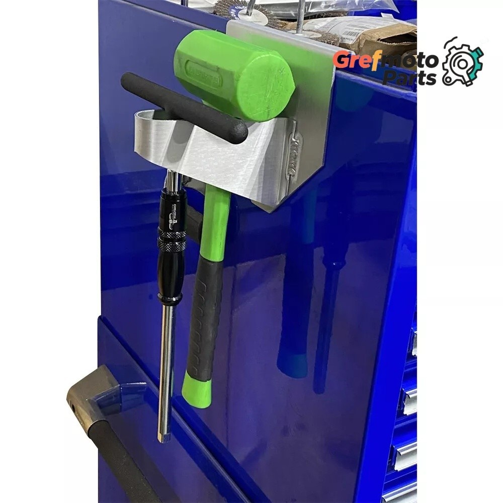 T-Handle Tool Box Holder Rack Organizer for Trailers, Garages & Shops Silver