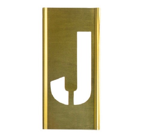 CH Hanson 10016K - Stencil Sort-6" Brass Gothic K