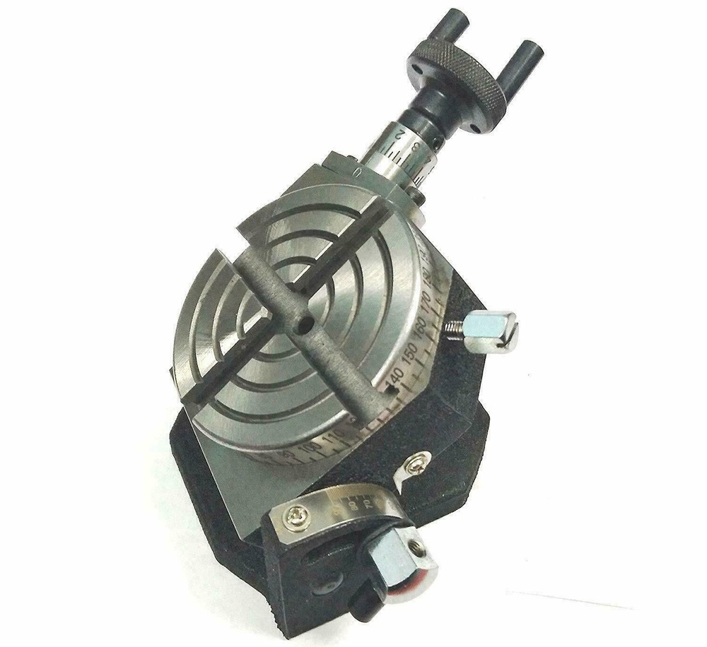 3" 80mm Tilting Rotary Table+ 3Jaw Self centering 65mm -2" Chuck+ Back...