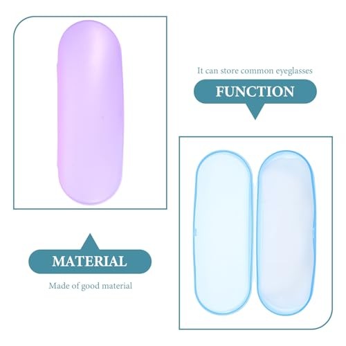 Portable Clear Plastic Glasses Case 5-Pack Eyeglass Storage Box Lightweight