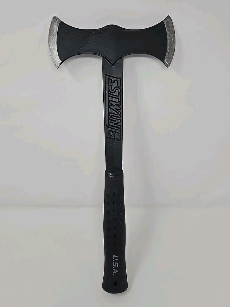 EstWing EBDBA 38 oz Black Eagle Double Bit Axe with Nylon Grip and Sheath