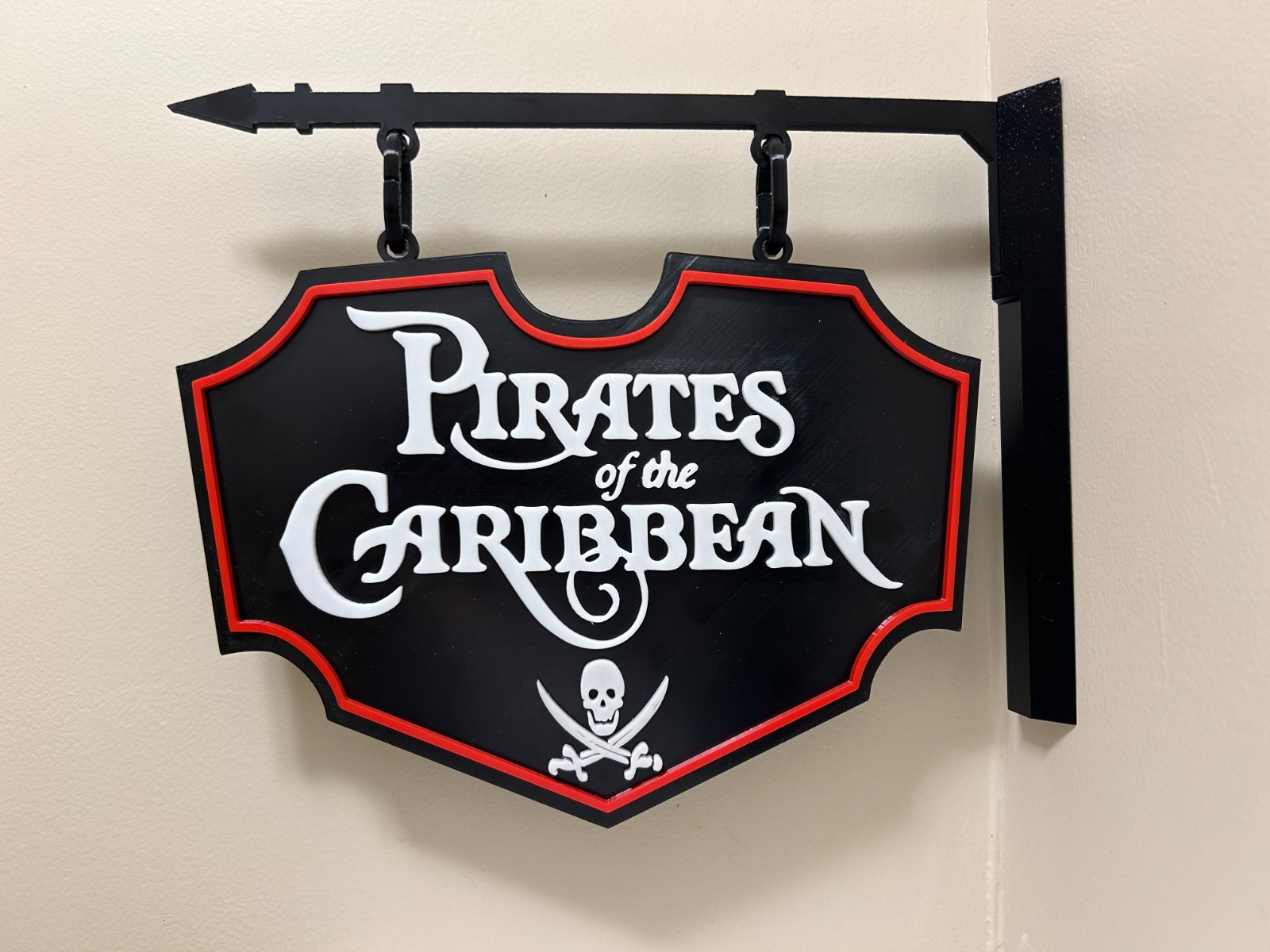 Pirates of the Caribbean Hanging Sign Disney Ride Inspired Fan Art Decor Wall