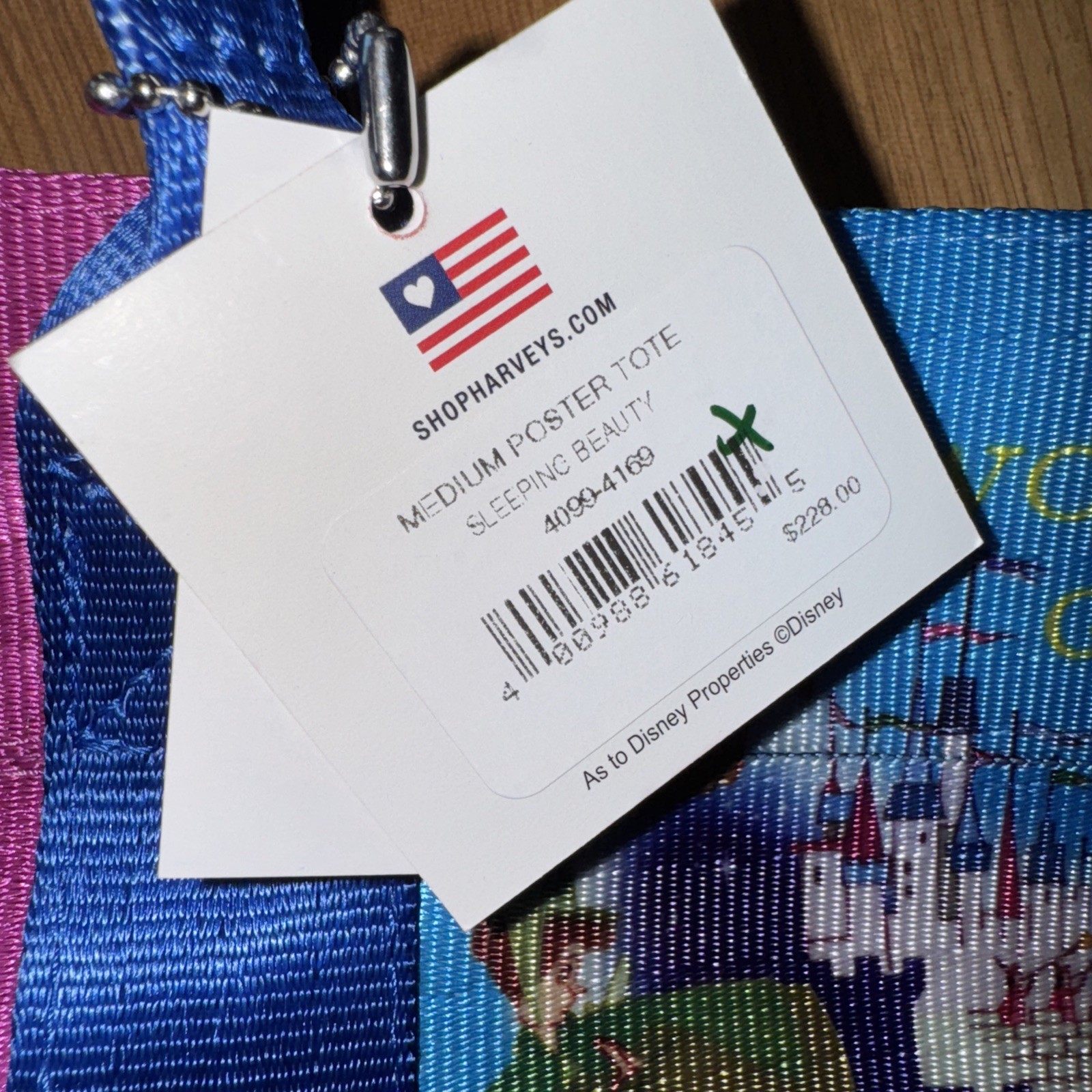 Disney Parks Harveys Sleeping Beauty Maleficent Medium Poster Tote Seatbelt Bag