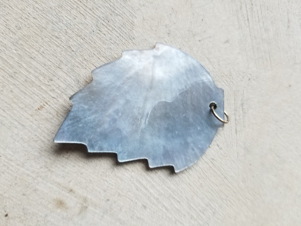 Shell Leaf Pendant 2" X 1.5"