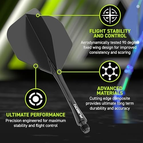 Integrated Flight & Shaft System Darts - No.2 Shape, Short/Intermediate/Medium,