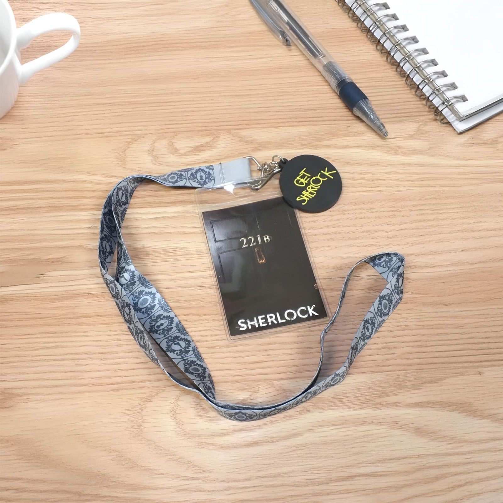 Sherlock Holmes 221B with 2D Get Sherlocked Lanyard Charm