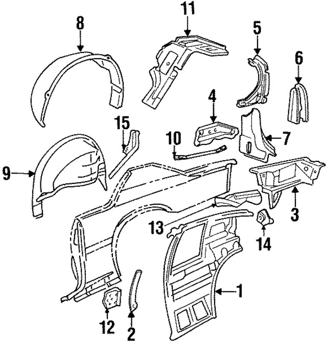 Genuine GM Outer Wheelhouse 03546172